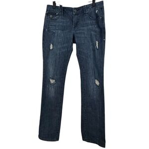 Taverniti‎ So Jeans Men's Blue Low-Rise Distressed Straight Leg Jeans Sz 30 FLAW